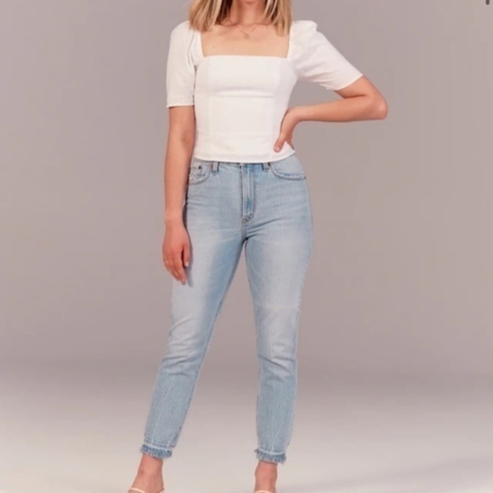 Curve Love High Rise Mom Jeans “24 Short”​